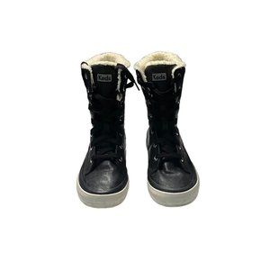 KEDS Womens Black Juliet Leather Boots